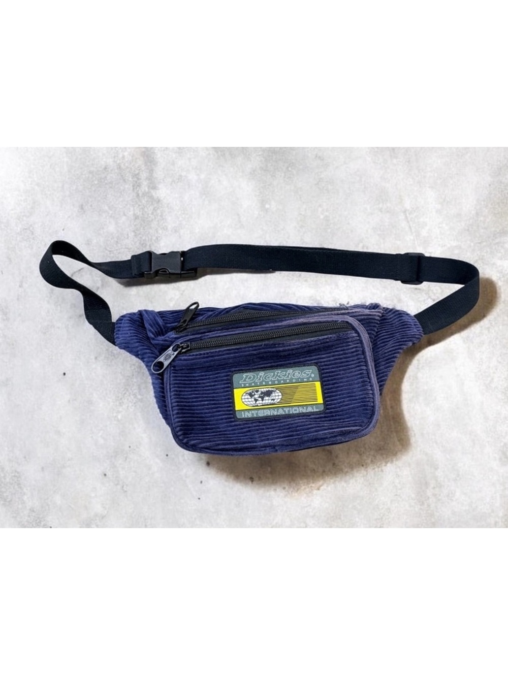 Dickies Blue Corduroy Fanny Pack Waist Bag Skateboarding International